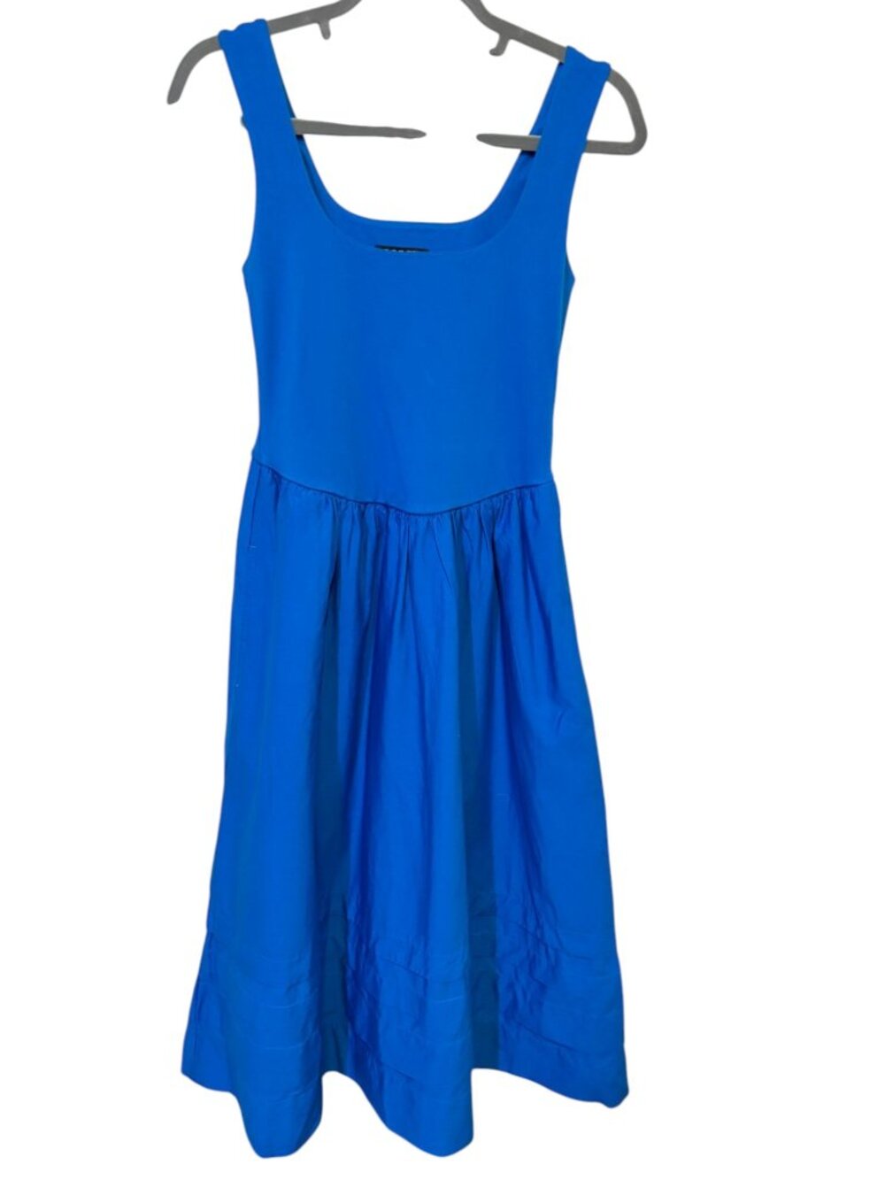 J. Crew Drop Waist Mixy Royal Blue Sleeveless Midi Dress - Picture 2 of 12